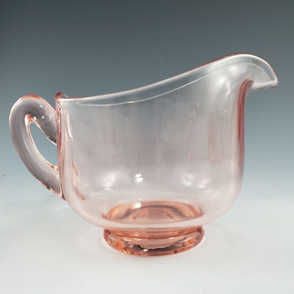 VTG Cambridge Glass Pink Creamer & Open Sugar Set #138 Elegant Era 1927 - USA - Picture 7 of 10